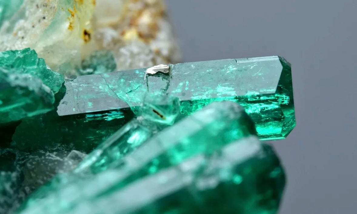 Rare Emerald Crystals Specimen On Matrix From Panjshir, Afghanistan