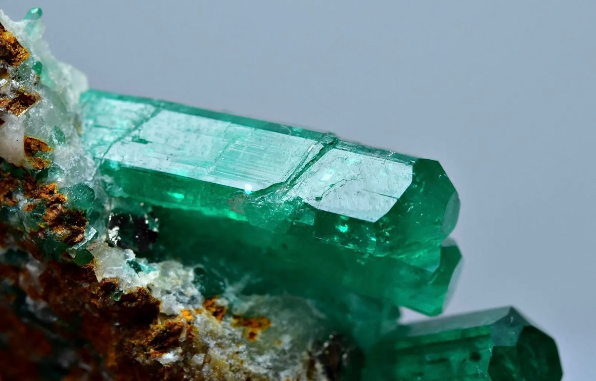 Rare Emerald Crystals Specimen On Matrix From Panjshir, Afghanistan