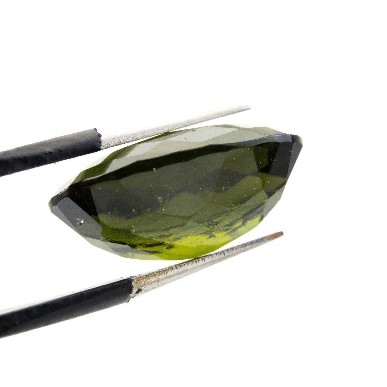 Moldavite Tektite Faceted Gem From Moldau River Valley, Czech Republic