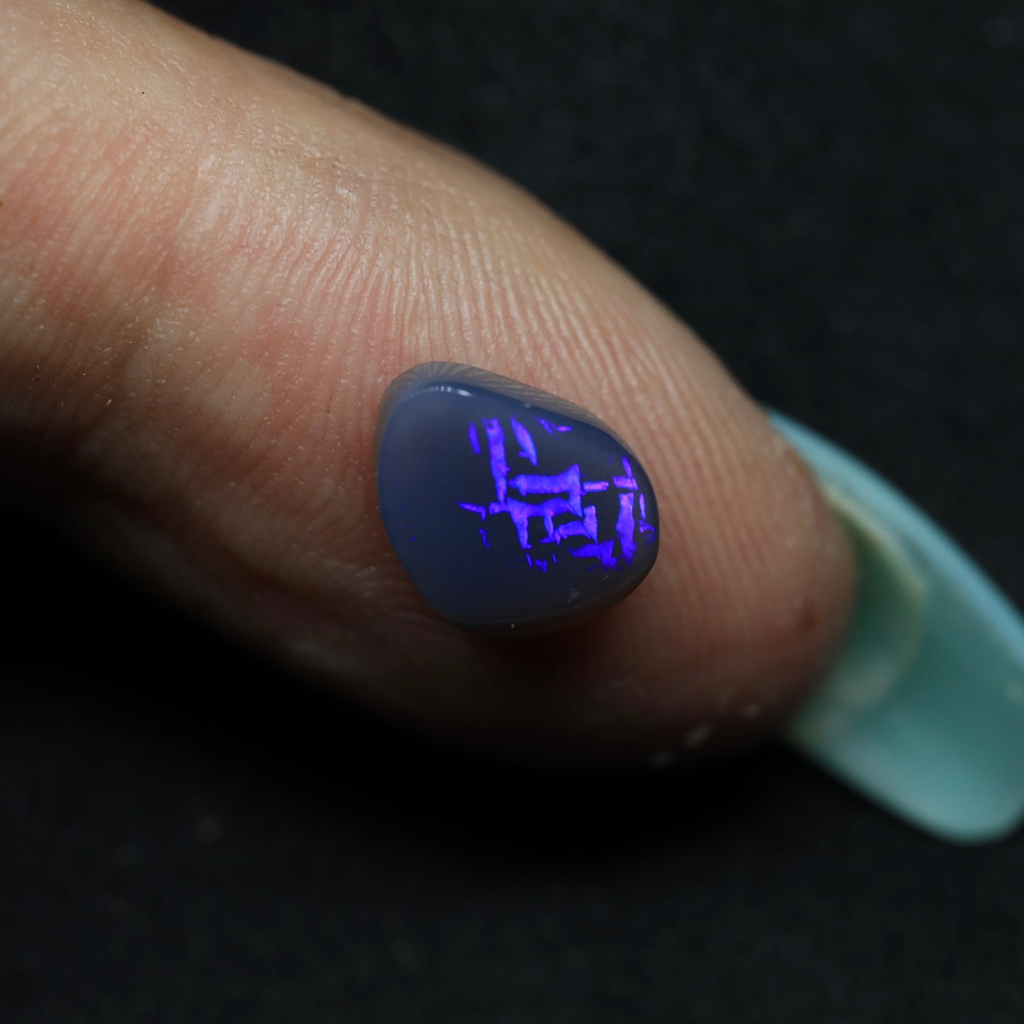 Black Crystal Opal With Rare Script/Chinese Writing Pattern From Lightning Ridge, Australia