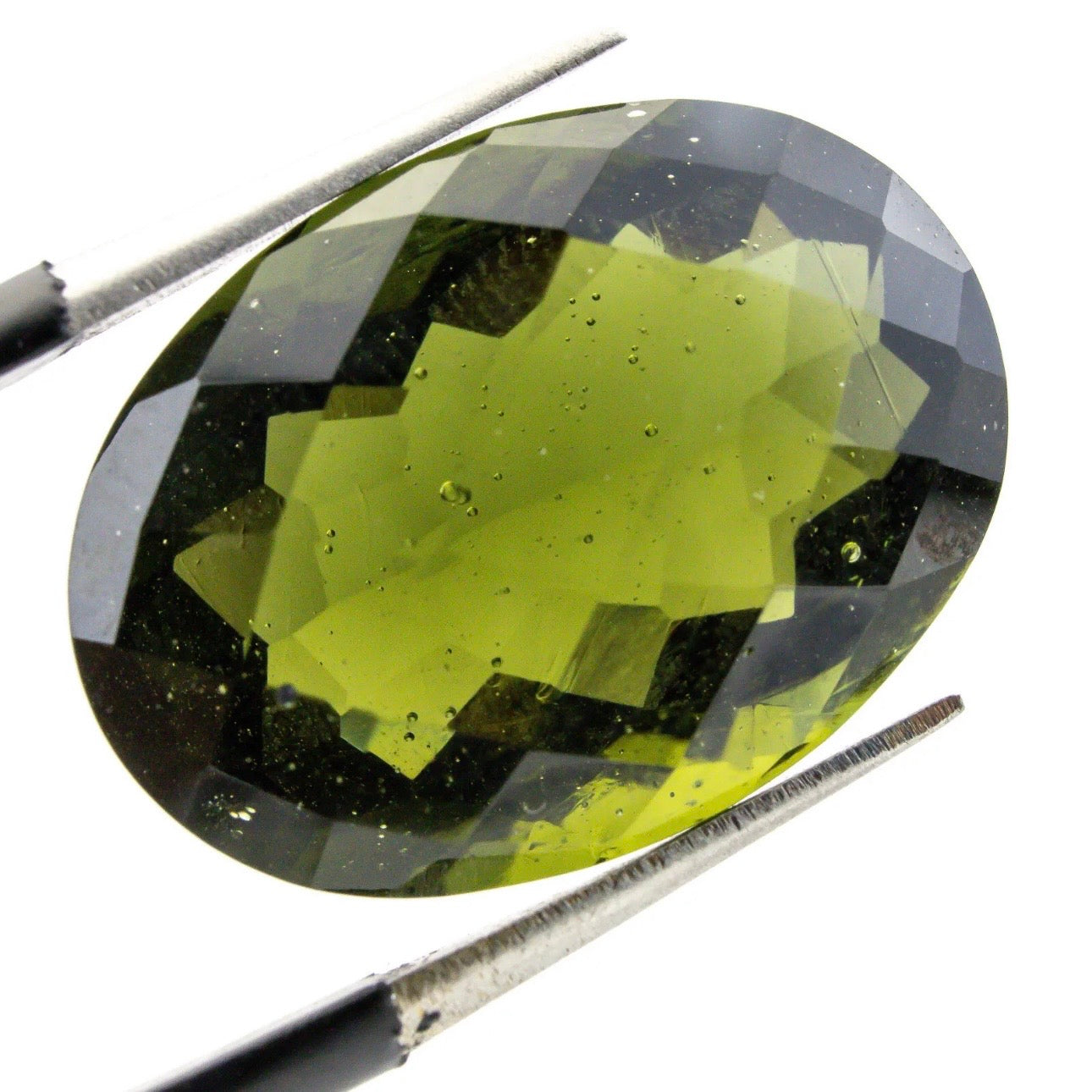 Moldavite Tektite Faceted Gem From Moldau River Valley, Czech Republic