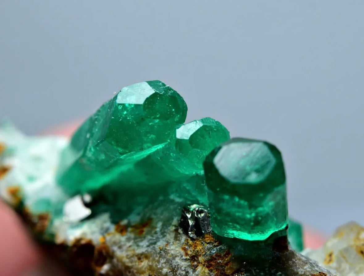 Rare Emerald Crystals Specimen On Matrix From Panjshir, Afghanistan
