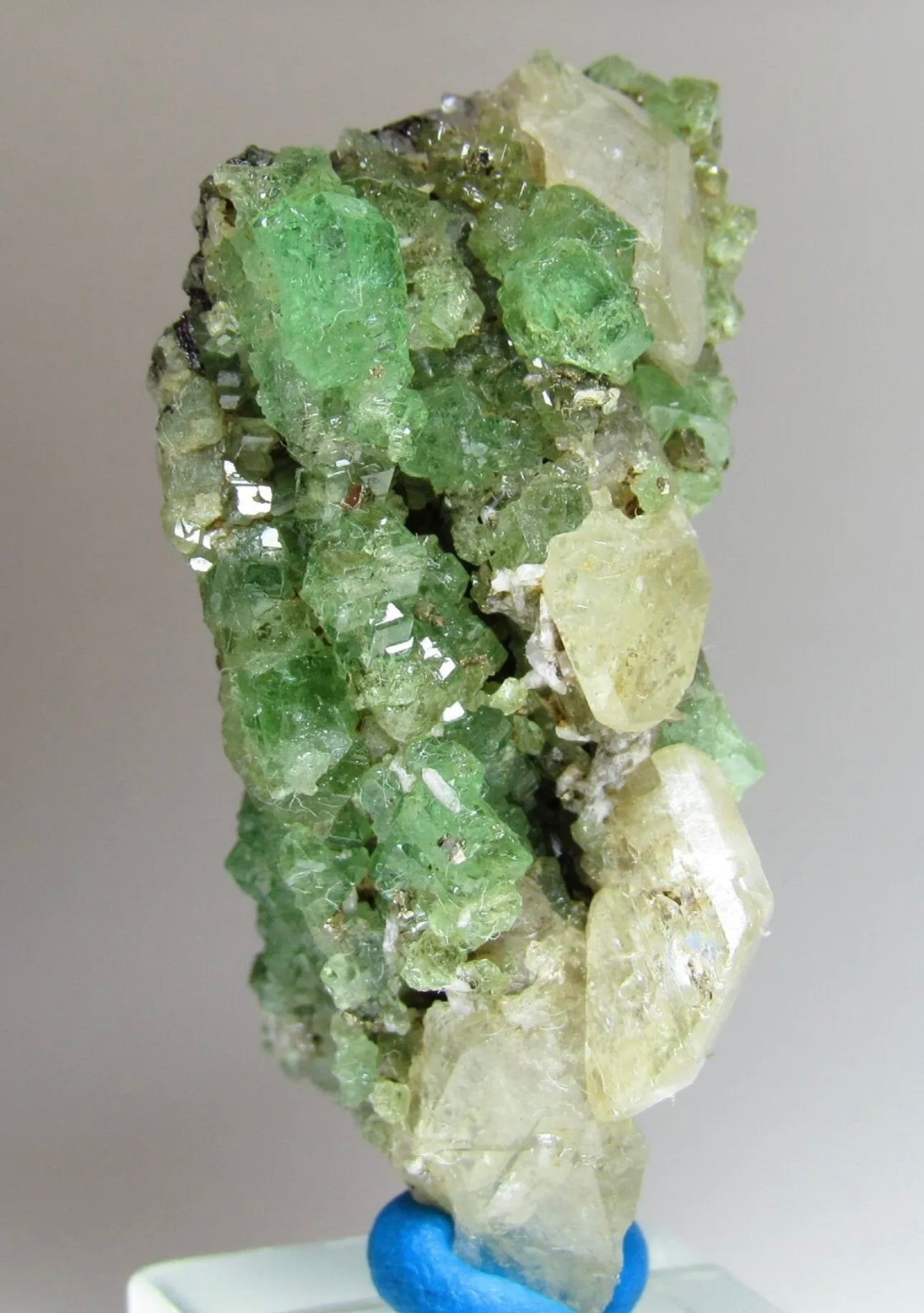 Exquisite Masterpiece Tsavorite Grossular Garnet With Diopside From Tanzania