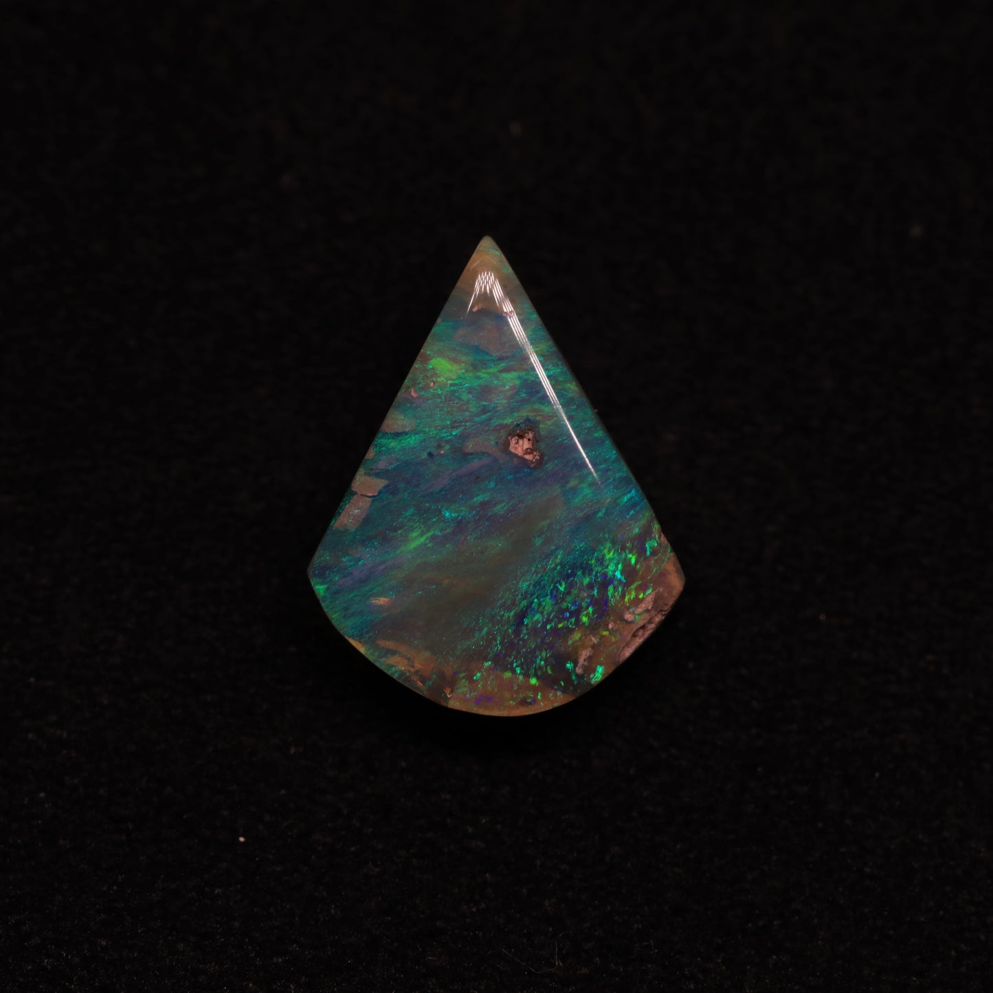 Dark Crystal Opal From Lightning Ridge, Australia