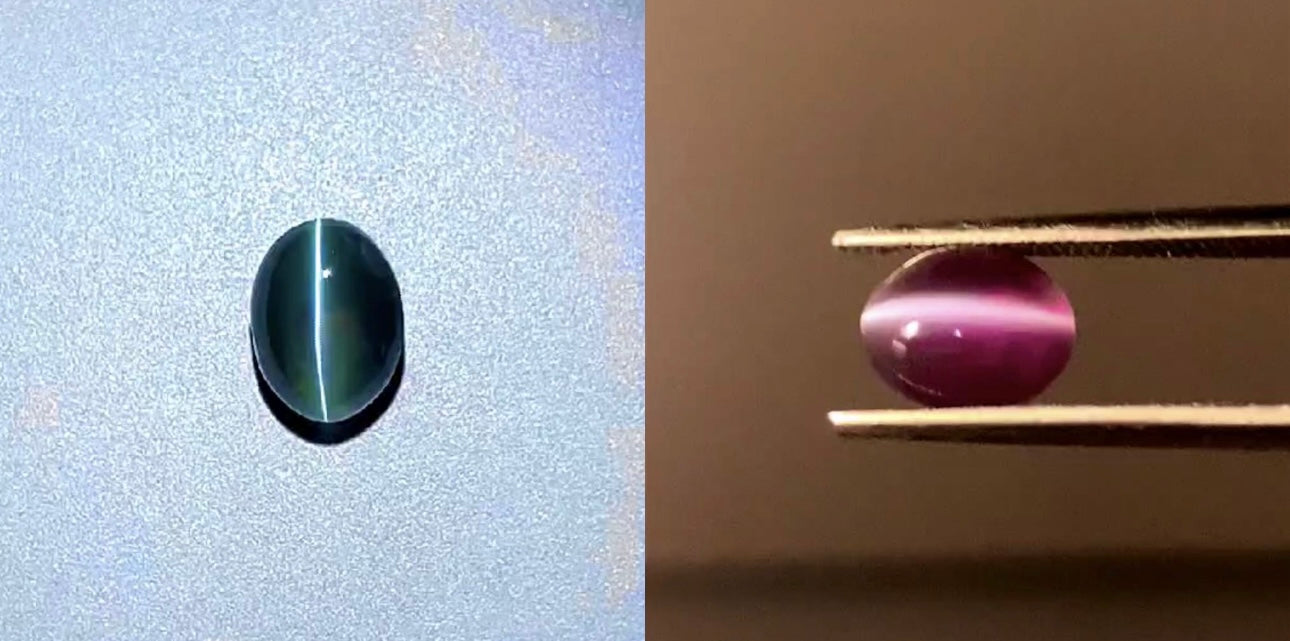 Alexandrite Cats Eye Vivid Color Change From India