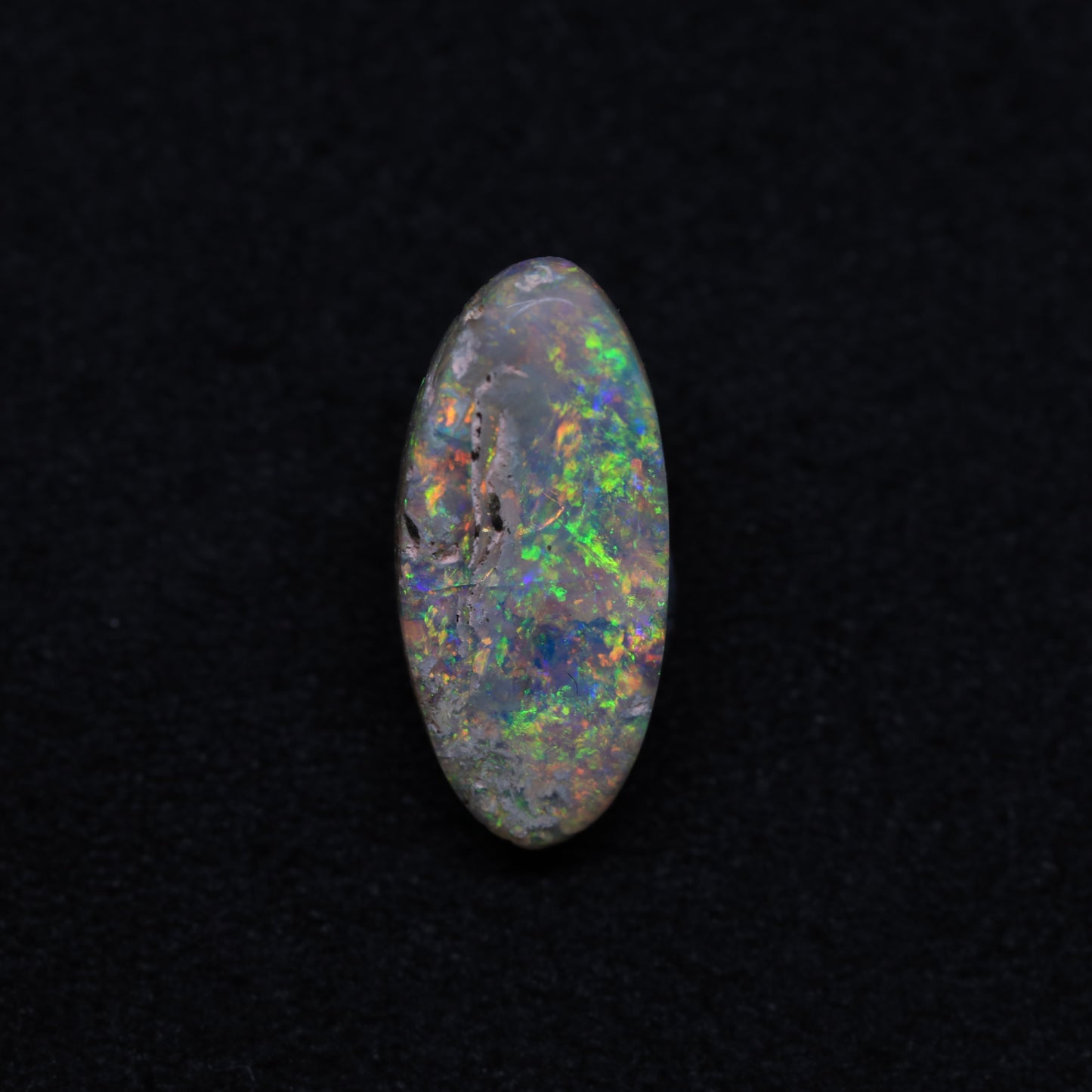 Dark Crystal Opal From Lightning Ridge, Australia