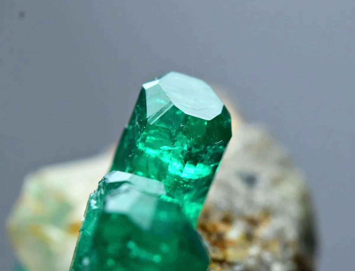 Rare Emerald Crystals Specimen On Matrix From Panjshir, Afghanistan