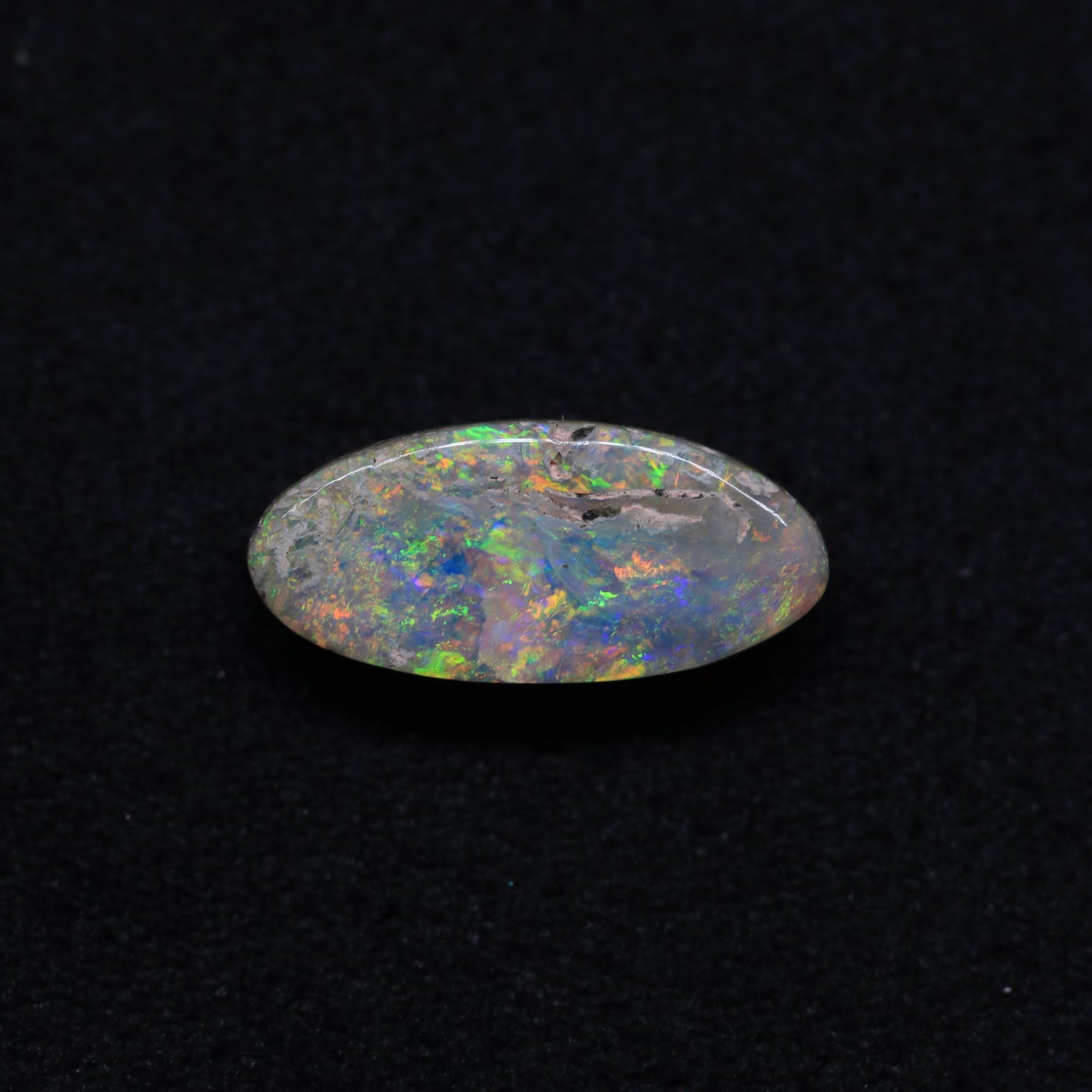 Dark Crystal Opal From Lightning Ridge, Australia