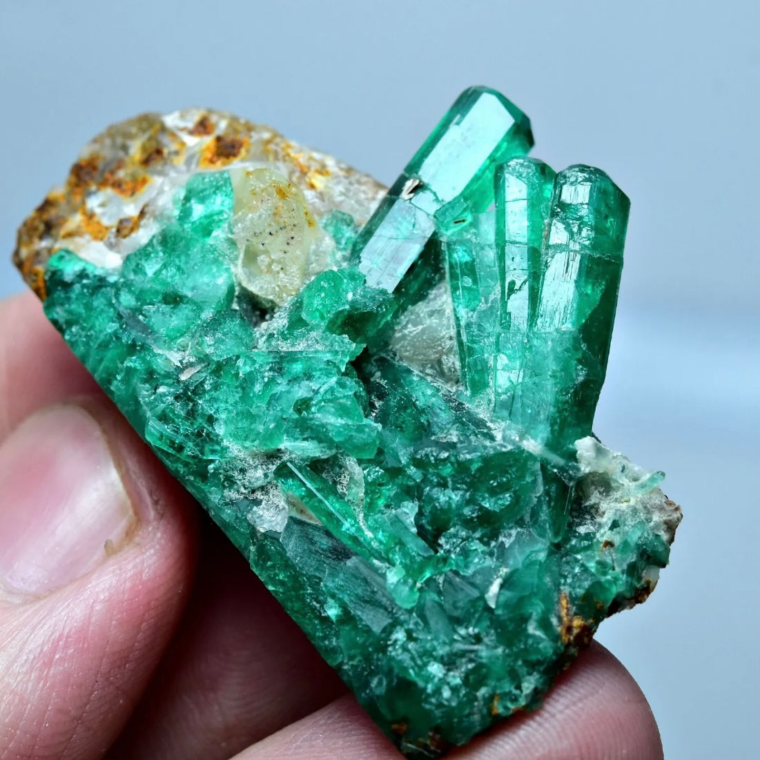 Rare Emerald Crystals Specimen On Matrix From Panjshir, Afghanistan
