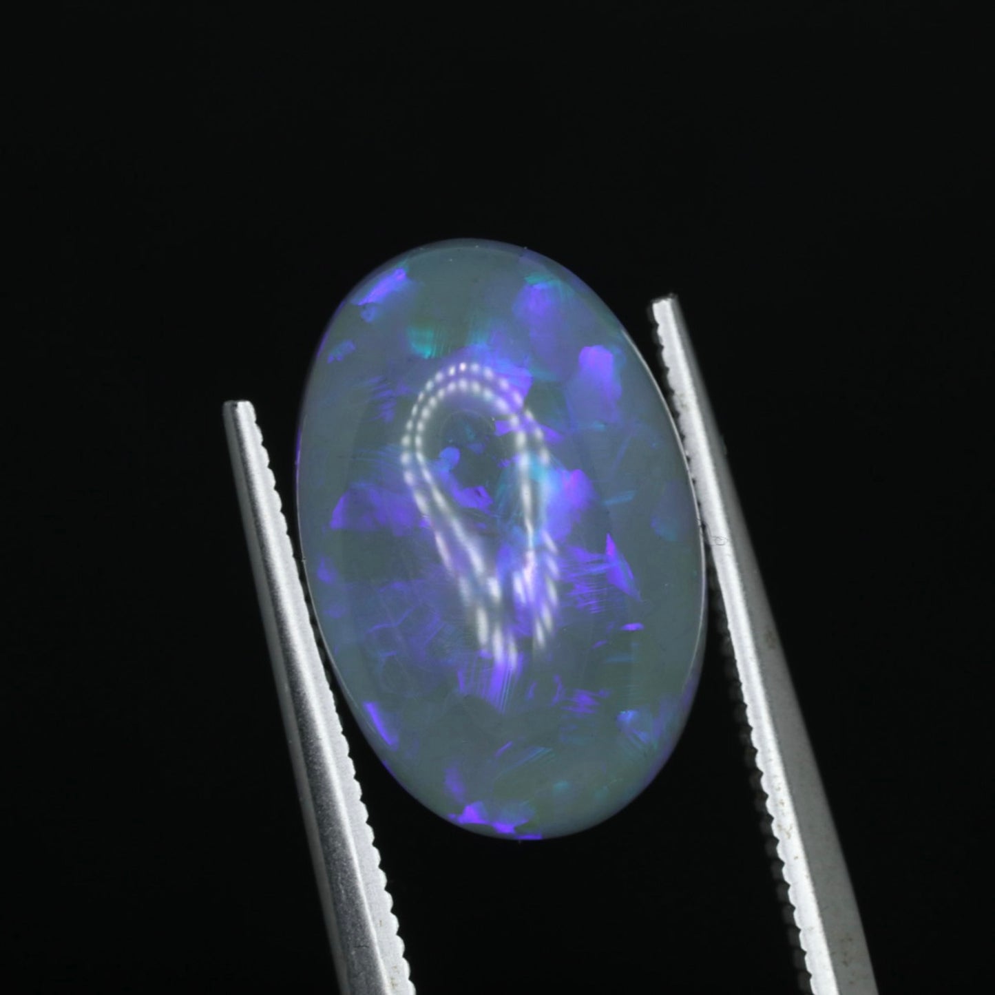 Dark Crystal Opal From Lightning Ridge, Australia