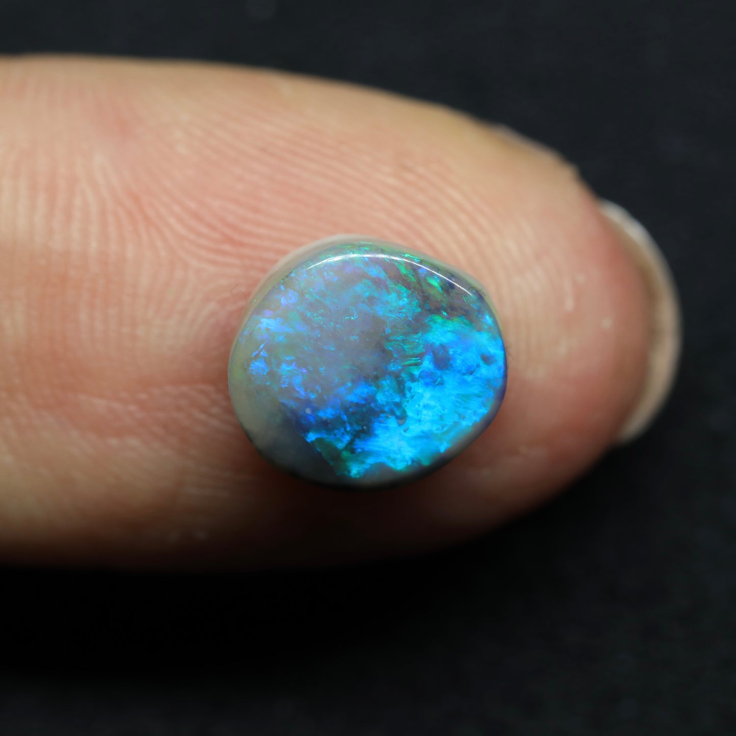 Dark Crystal Opal From Lightning Ridge, Australia