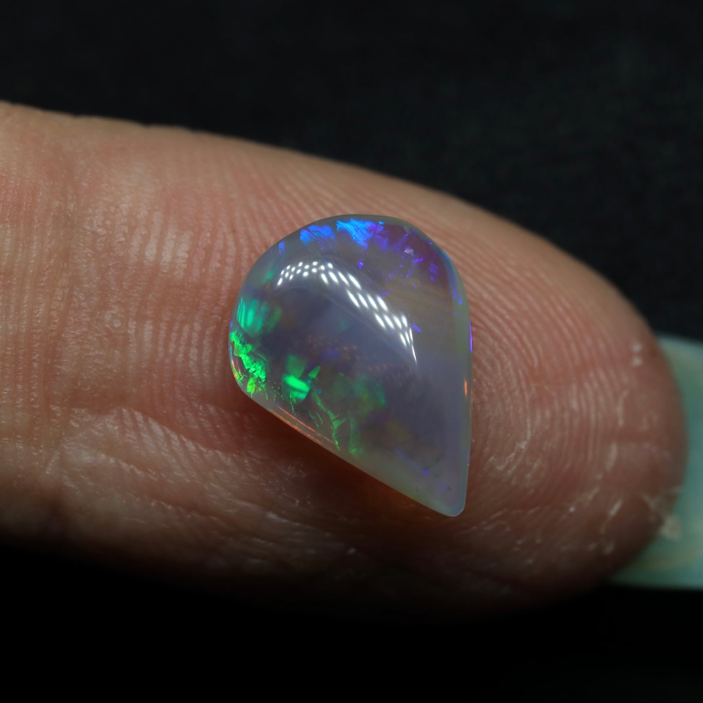 Dark Crystal Opal From Lightning Ridge, Australia