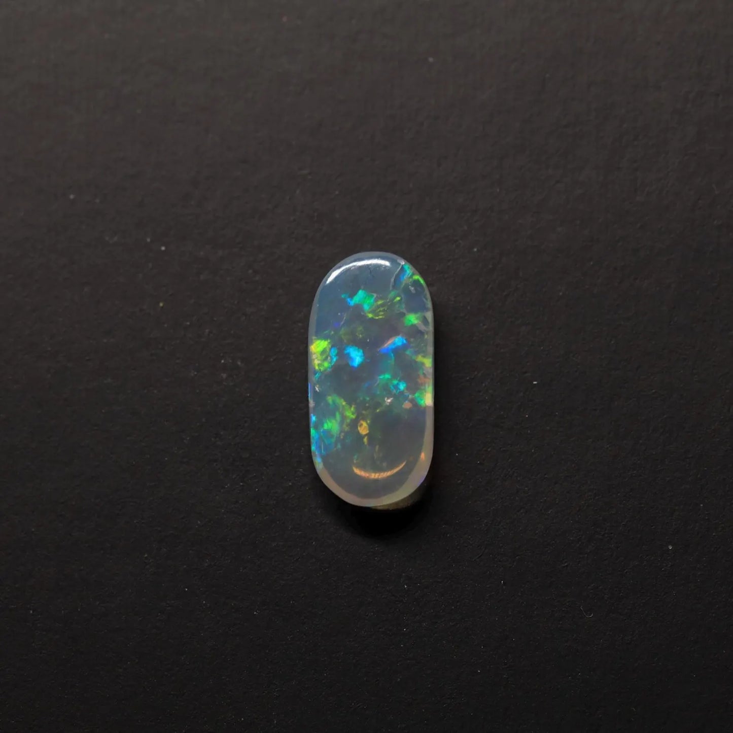 Dark Crystal Opal From Lightning Ridge, Australia