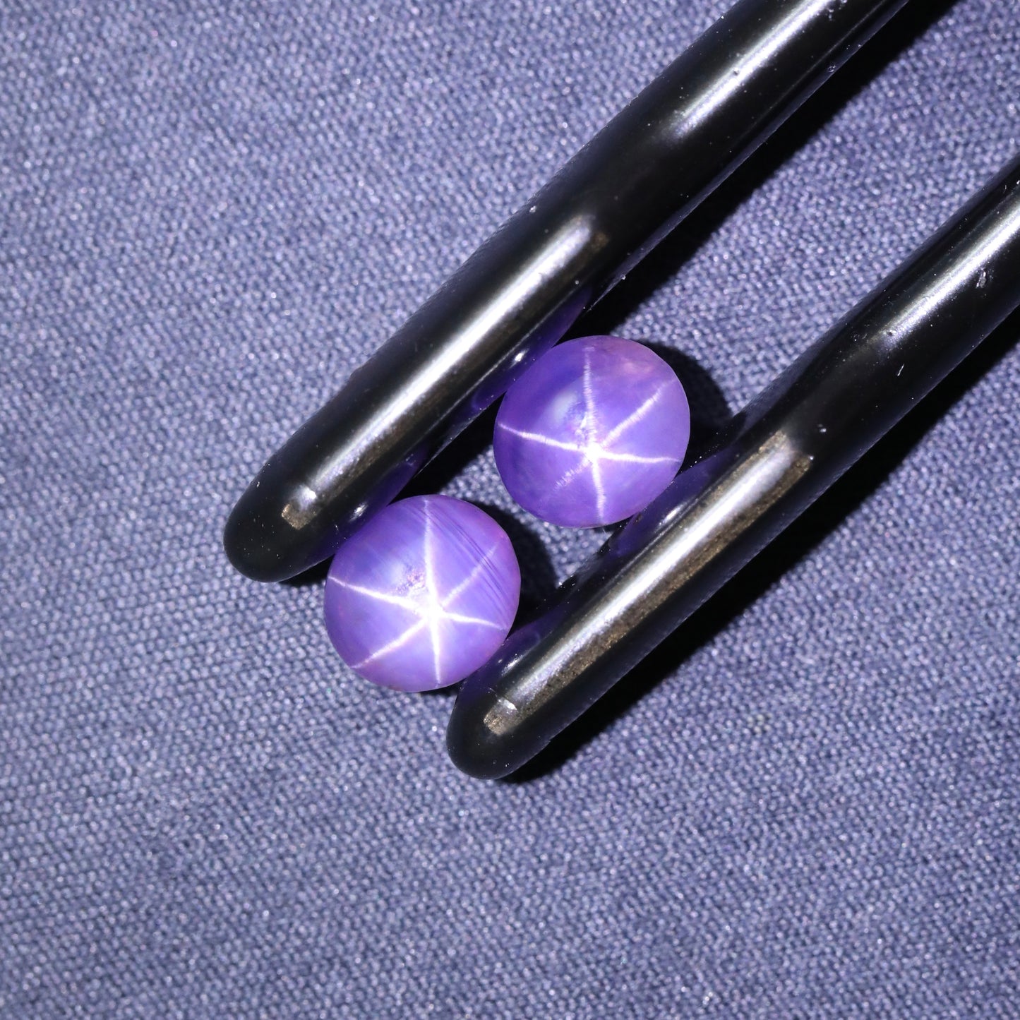 Neon Purple Star Sapphire Pair From Sri-Lanka