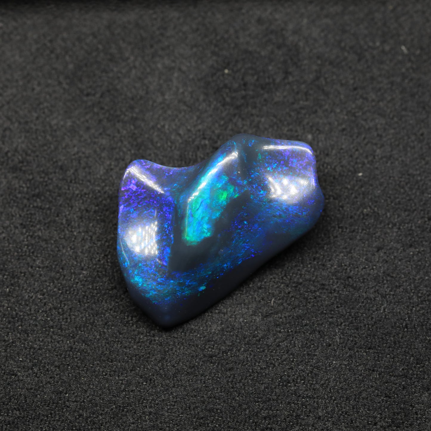 Black Opal Carving From Lightning Ridge, Australia