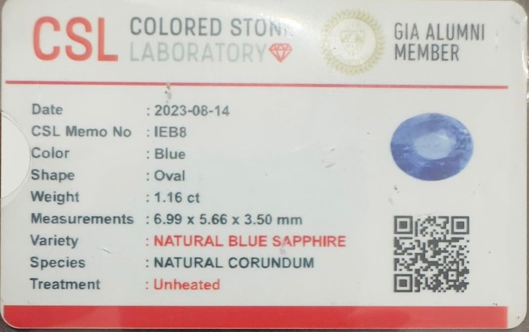 Cornflower Blue Sapphire From Sri Lanka