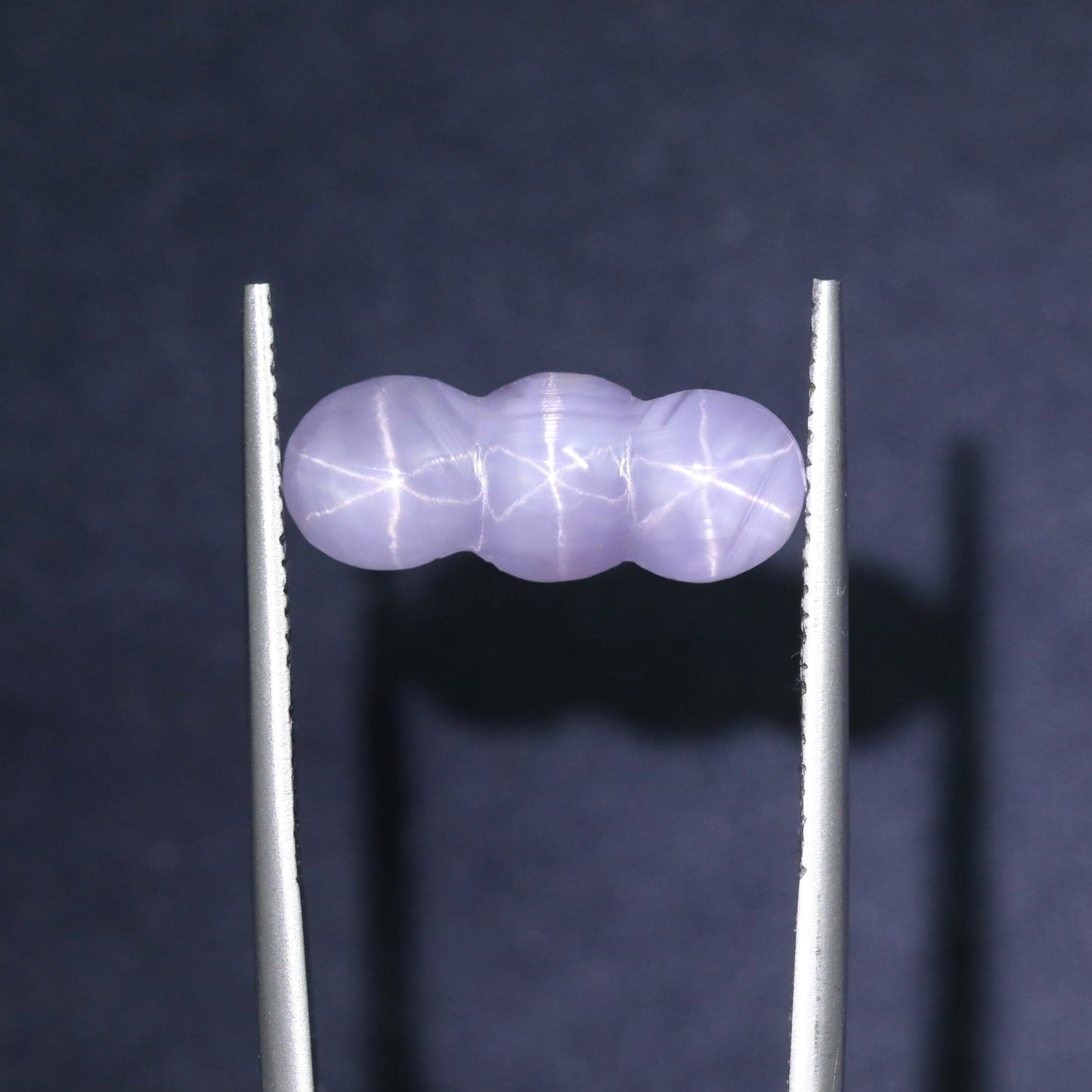 Unique Bluish Grey Triple Star Sapphire From Sri-Lanka