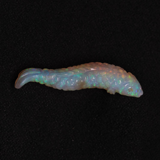 Fire Opal Carving Koi Carp From South Australia