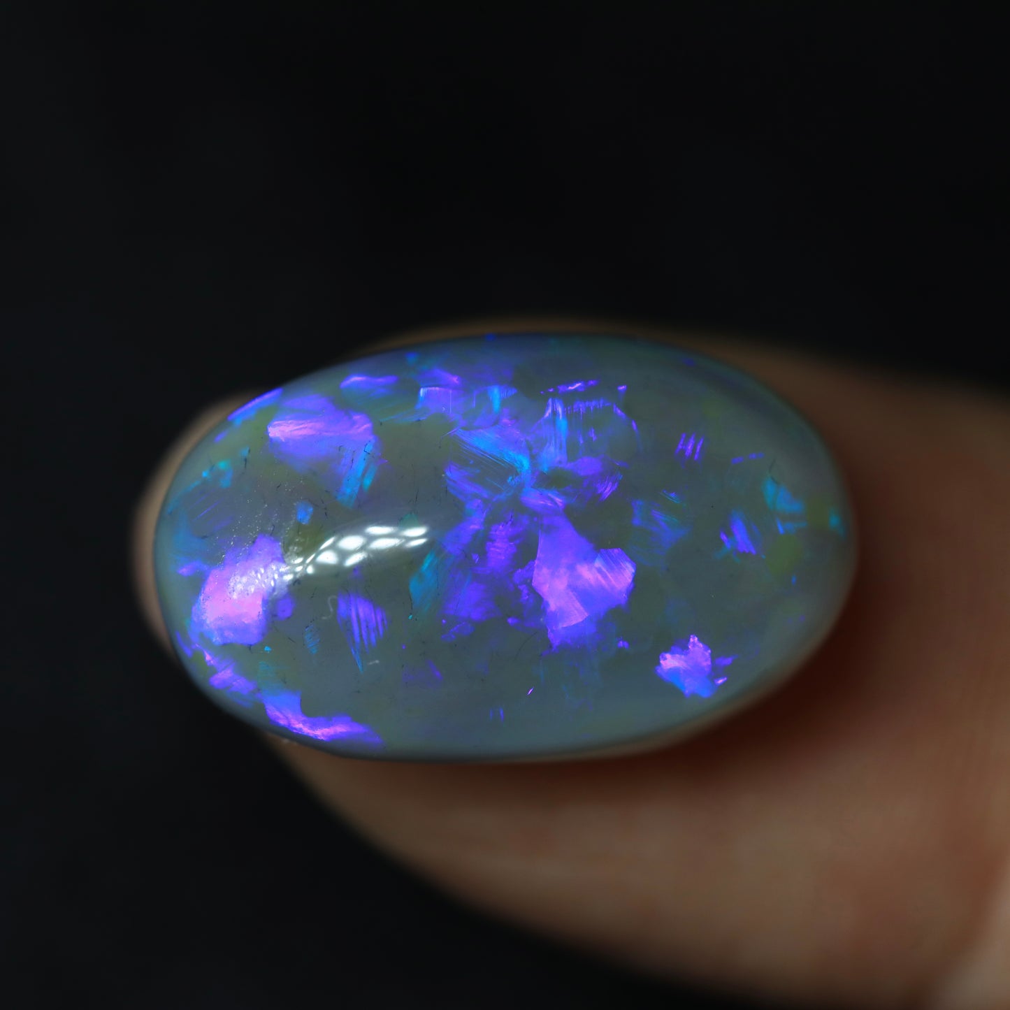 Dark Crystal Opal From Lightning Ridge, Australia