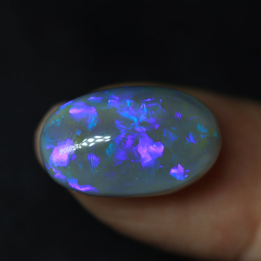 Dark Crystal Opal From Lightning Ridge, Australia