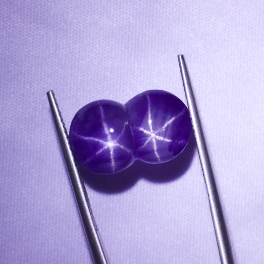 Unique Royal-Blue to Purple/Red Color Change Twin Star Sapphire From Sri-Lanka