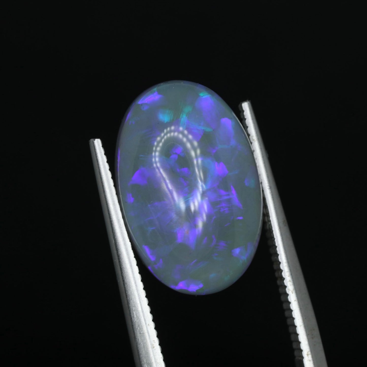 Dark Crystal Opal From Lightning Ridge, Australia