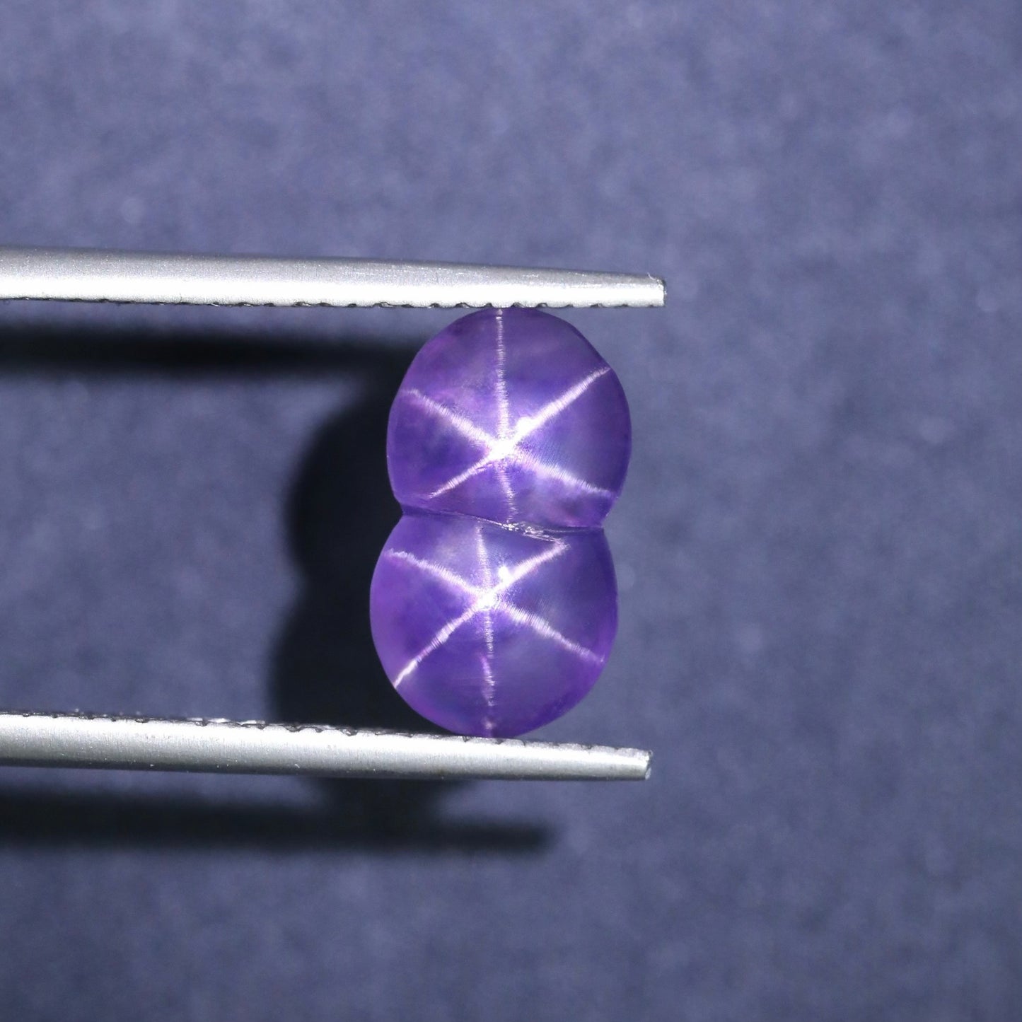 Unique Purple Twin Star Sapphire From Sri-Lanka