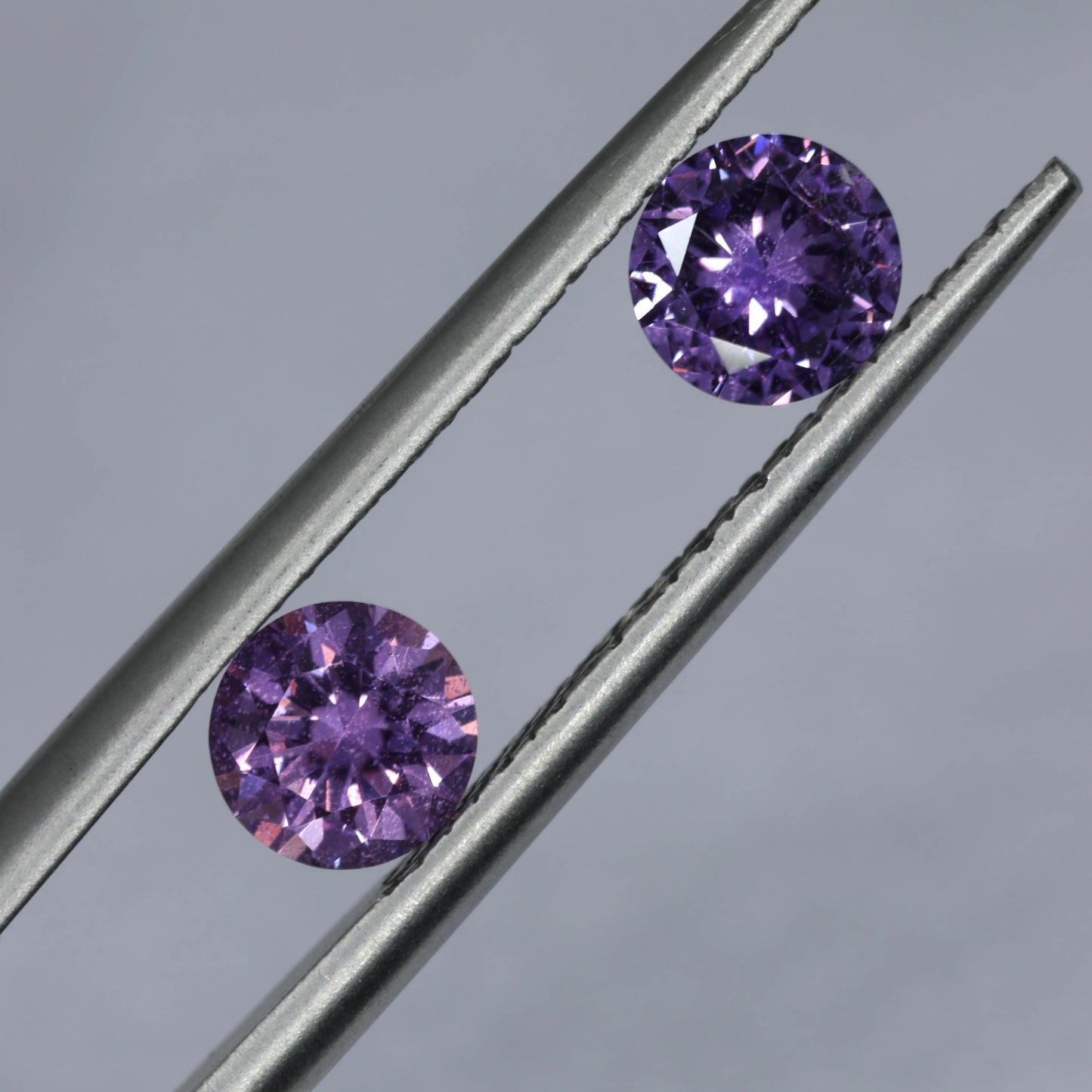 Unheated Pink Purple Sapphire Mismatch Pair From Sri-Lanka