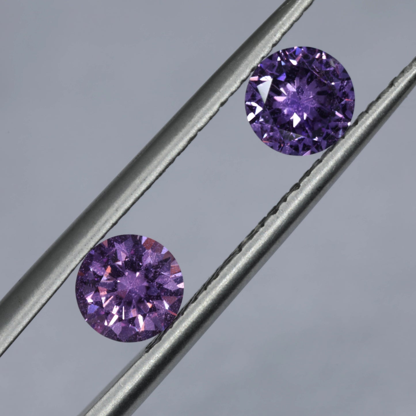 Unheated Pink Purple Sapphire Mismatch Pair From Sri-Lanka