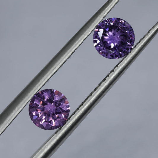 Unheated Pink Purple Sapphire Mismatch Pair From Sri-Lanka