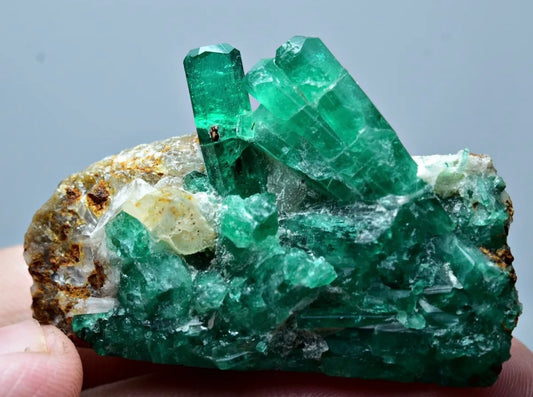 Rare Emerald Crystals Specimen On Matrix From Panjshir, Afghanistan