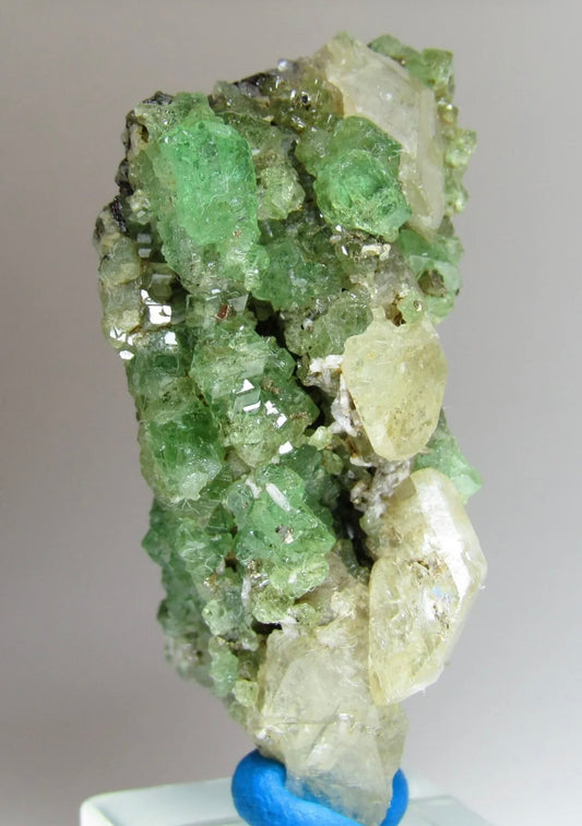 Exquisite Masterpiece Tsavorite Grossular Garnet With Diopside From Tanzania