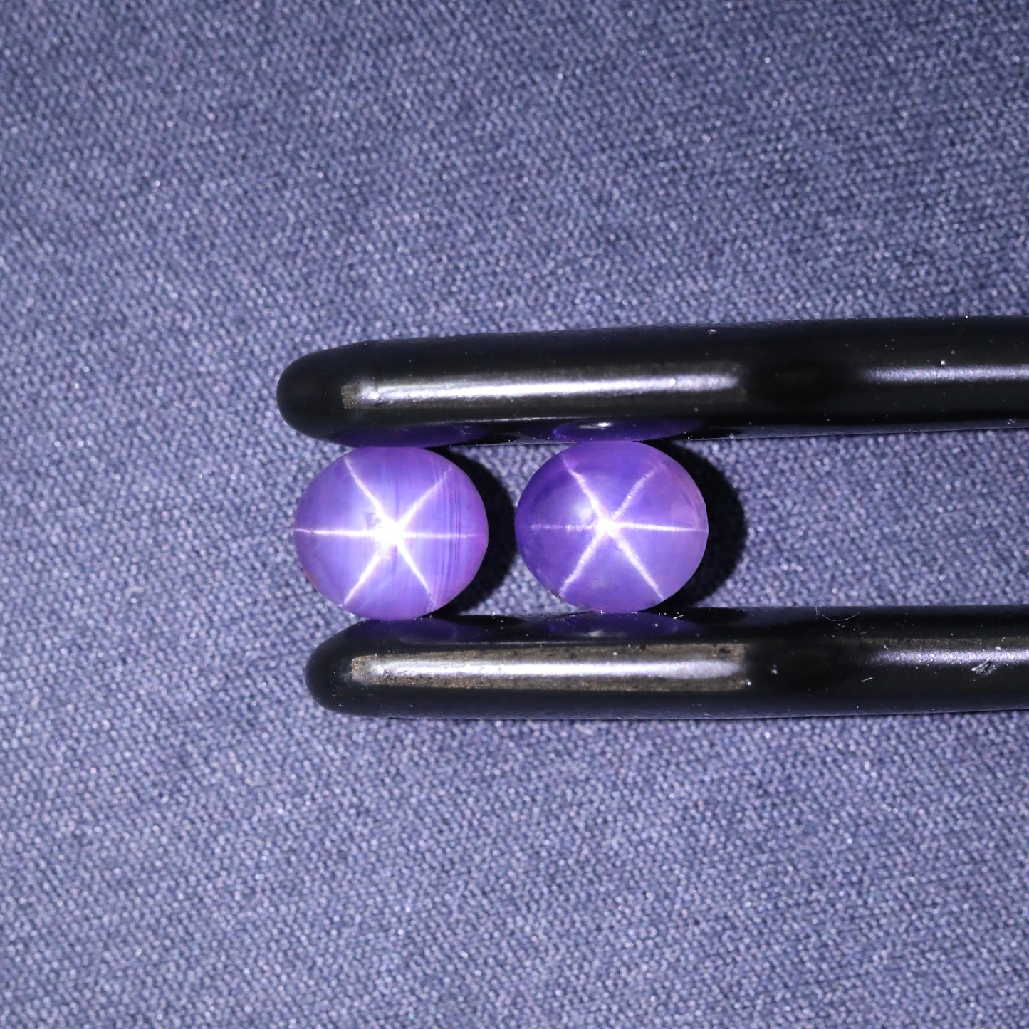 Neon Purple Star Sapphire Pair From Sri-Lanka