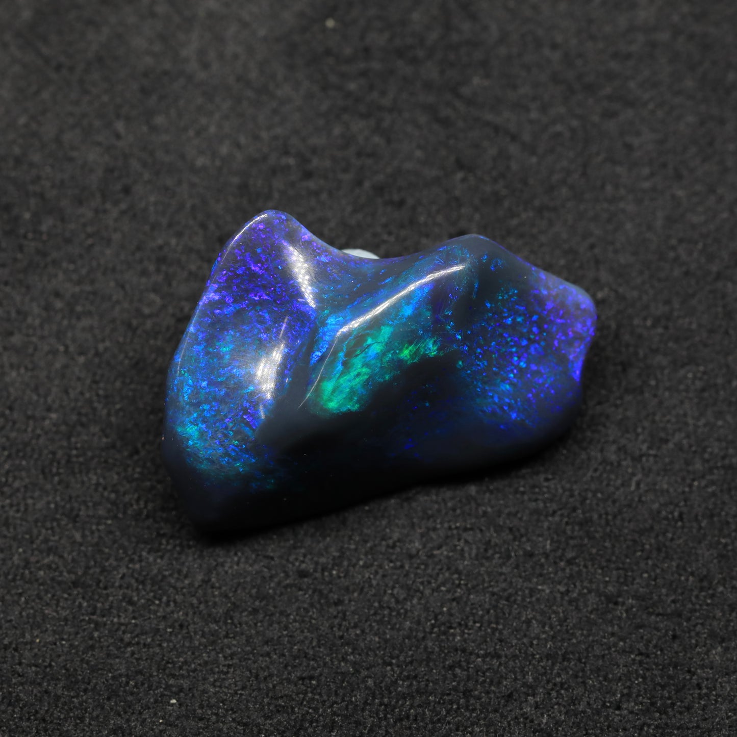 Black Opal Carving From Lightning Ridge, Australia