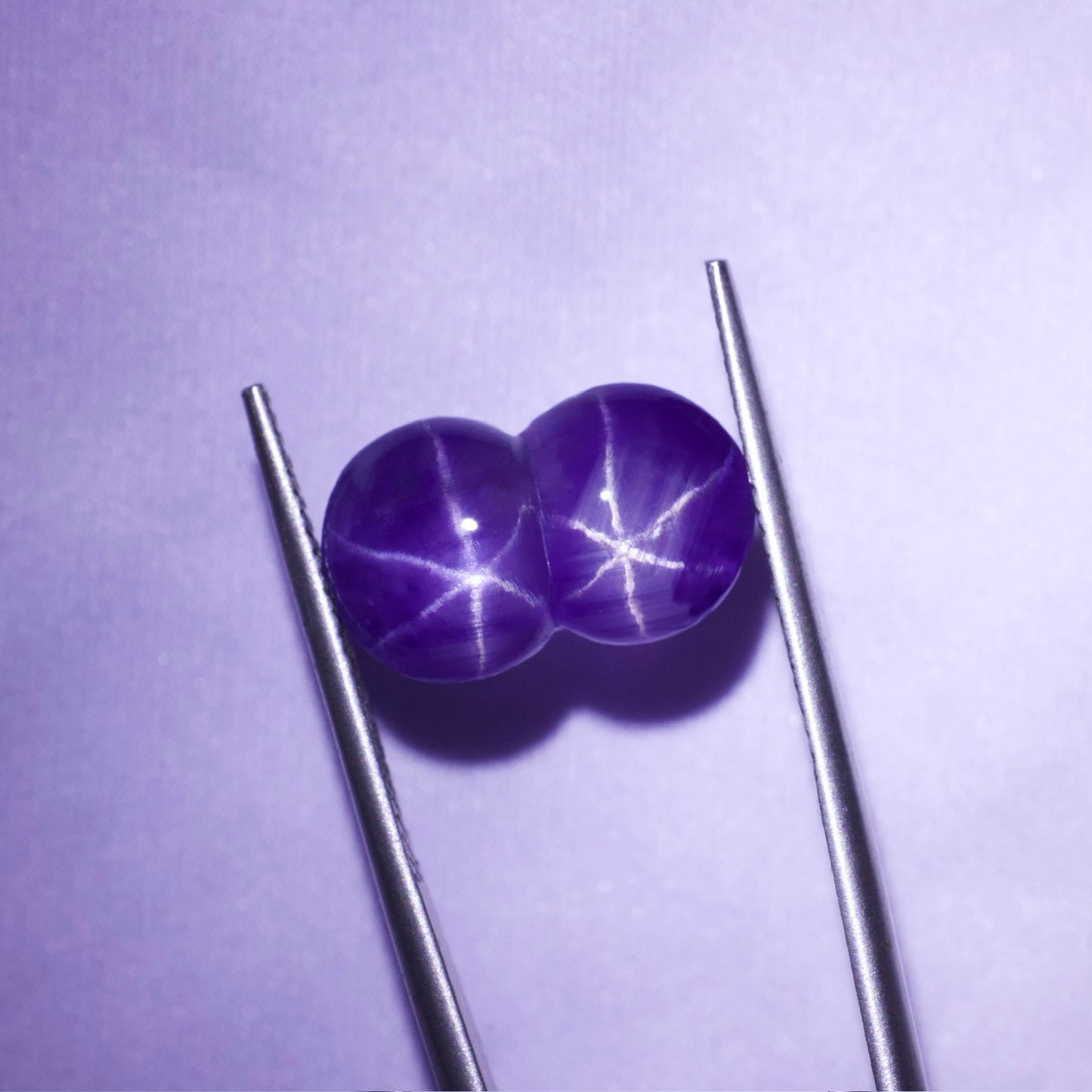 Unique Royal-Blue to Purple/Red Color Change Twin Star Sapphire From Sri-Lanka