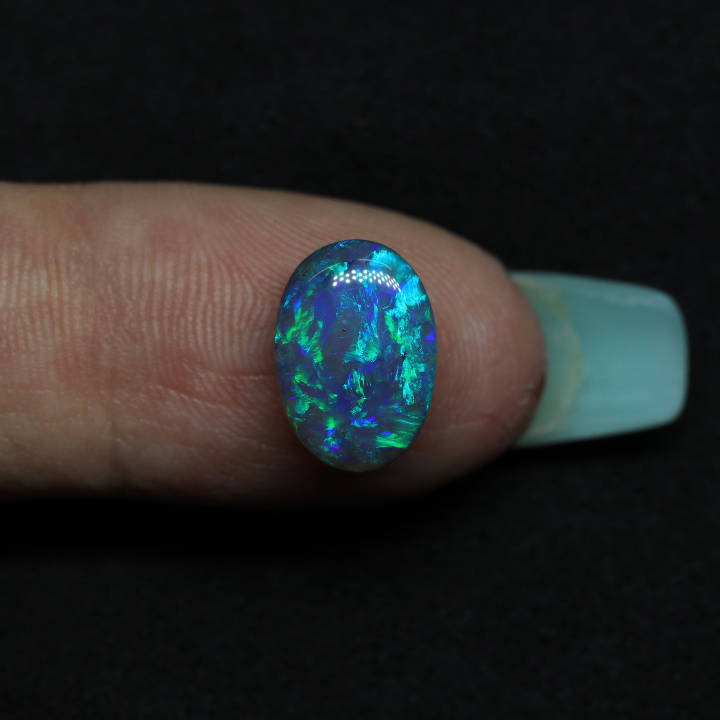 Black Opal Double Sided From Lightning Ridge, Australia
