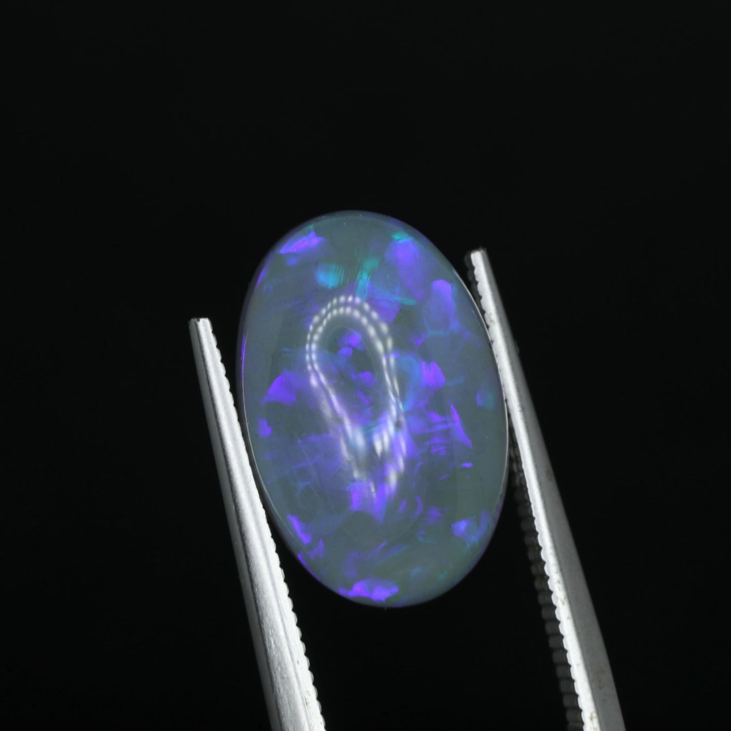 Dark Crystal Opal From Lightning Ridge, Australia