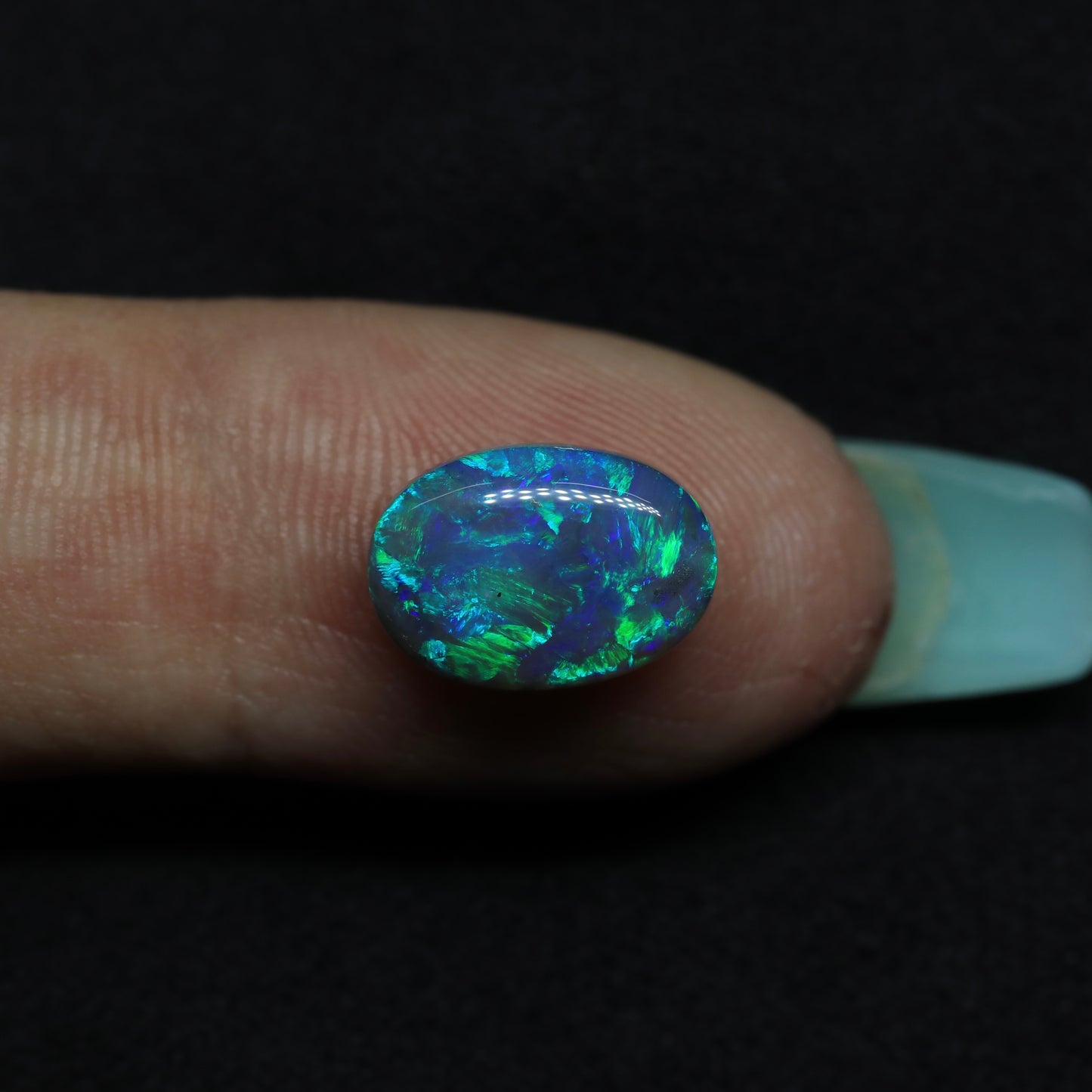 Black Opal Double Sided From Lightning Ridge, Australia