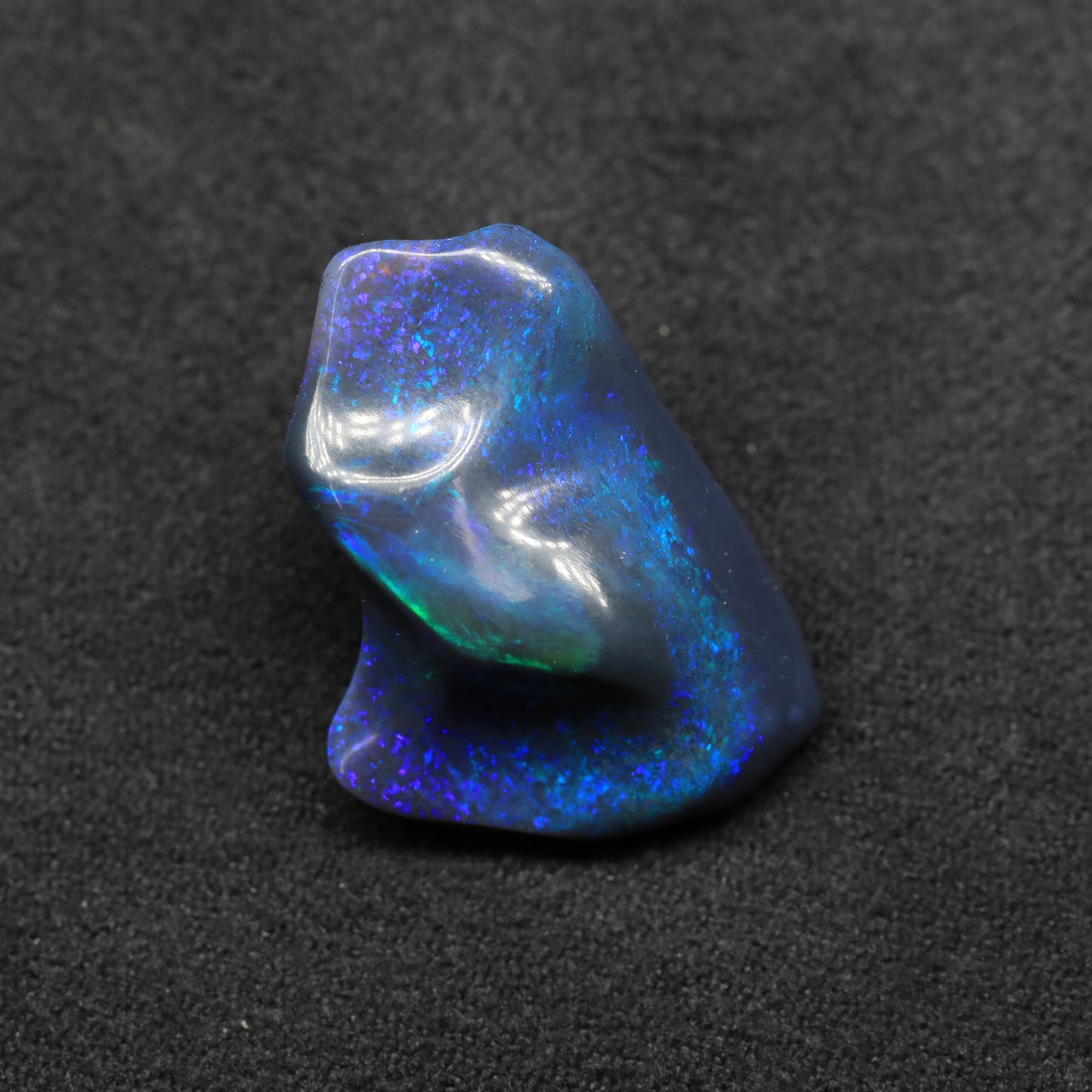 Black Opal Carving From Lightning Ridge, Australia