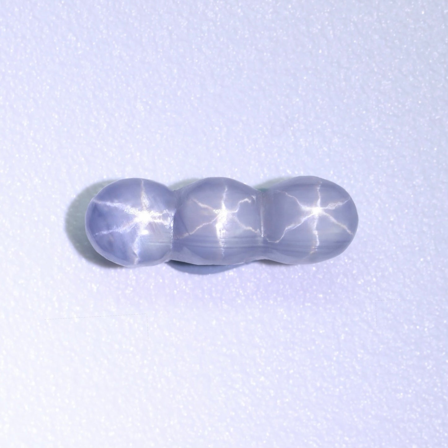 Unique Bluish Grey Triple Star Sapphire From Sri-Lanka