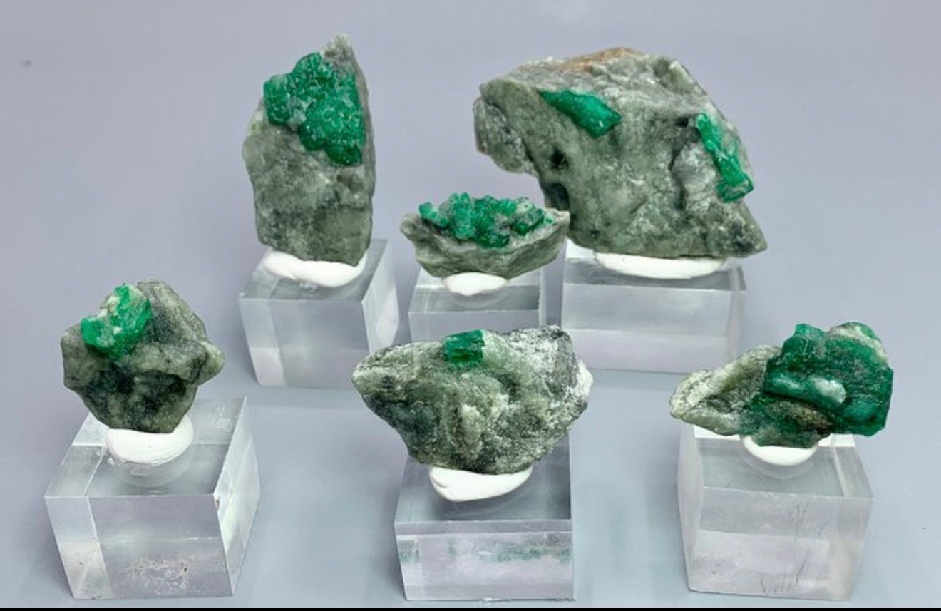 Emerald Crystals Specimen On Matrix From Swat, Pakistan