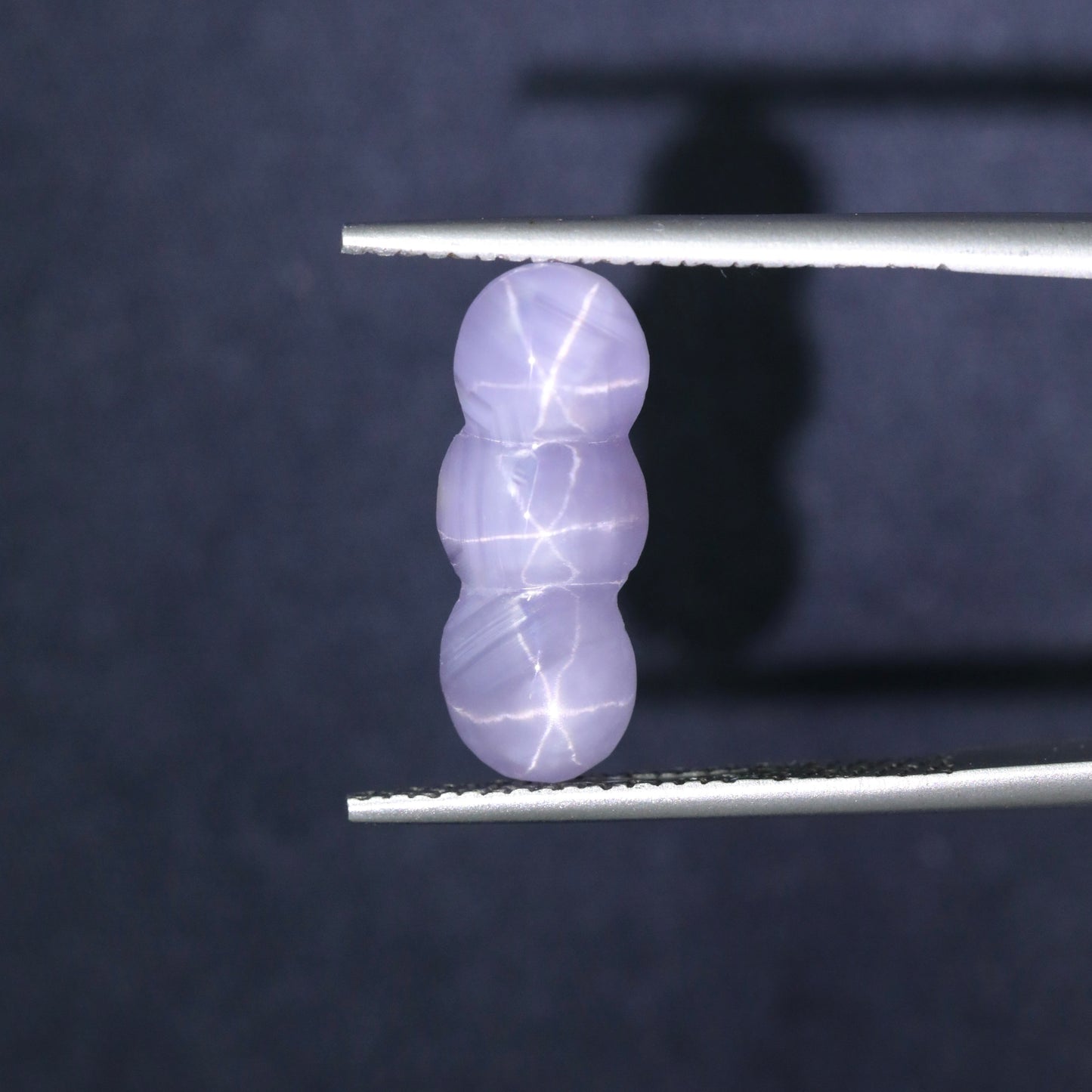 Unique Bluish Grey Triple Star Sapphire From Sri-Lanka