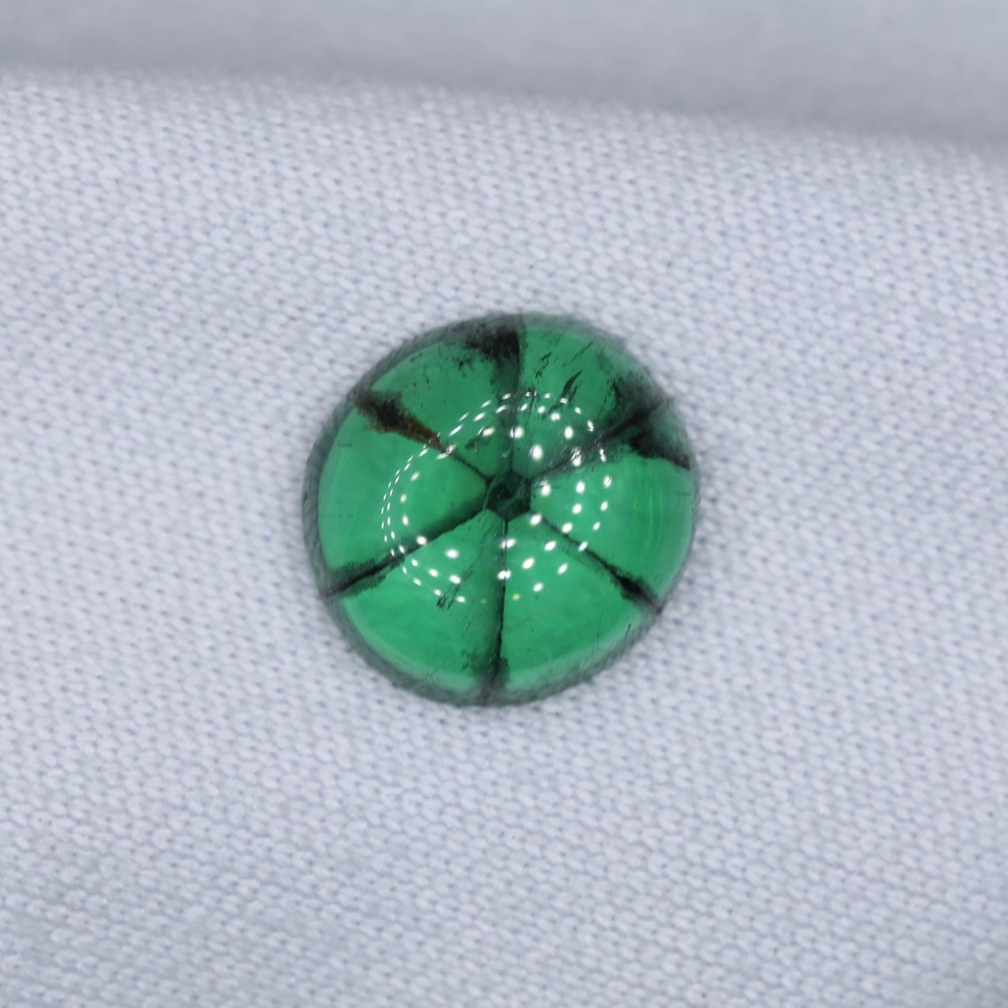 Glowing Green Trapiche Emerald from Muzo