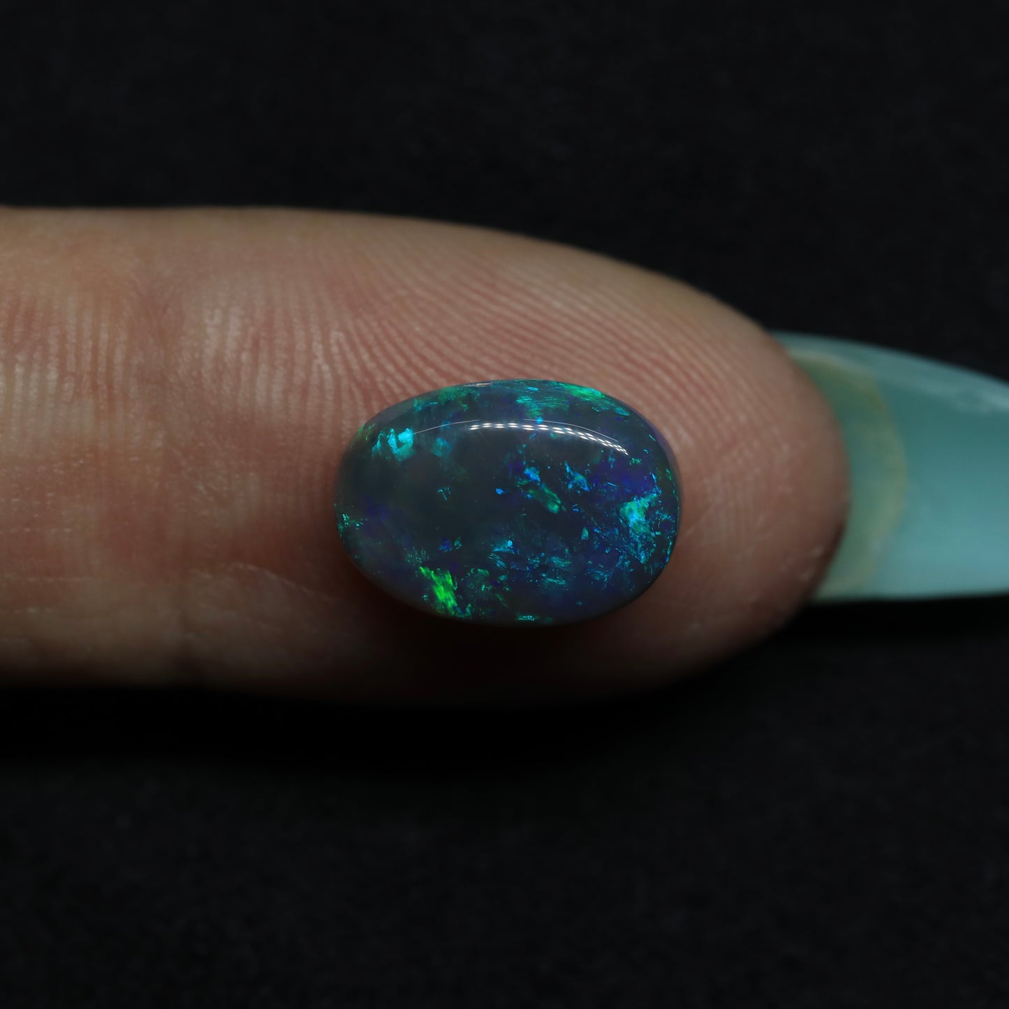 Black Opal Double Sided From Lightning Ridge, Australia