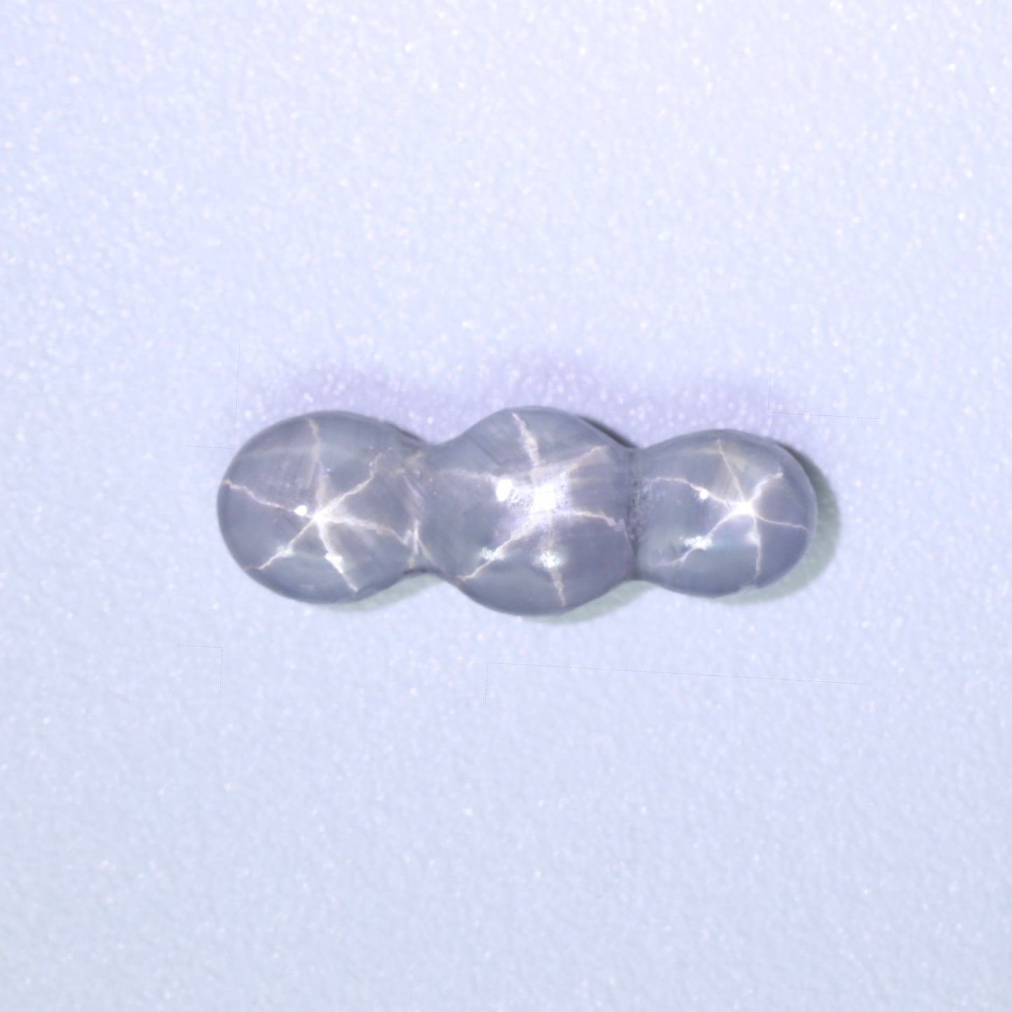 Unique Bluish Grey Triple Star Sapphire From Sri-Lanka