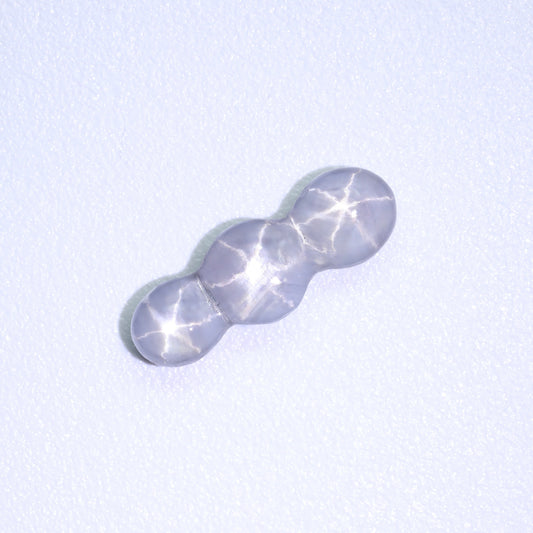 Unique Bluish Grey Triple Star Sapphire From Sri-Lanka